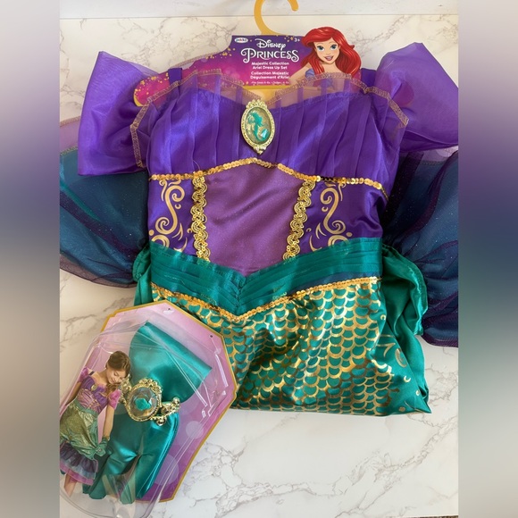 NWT Disney Ariel Mermaid Princess Kids Costume size 4-6 toddler dress up - Picture 2 of 3
